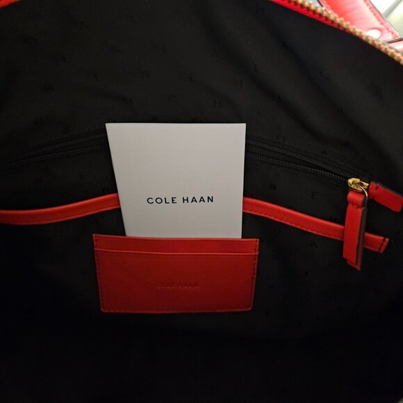 Cole Haan Leather Julianne Aura Orange Bag New - Picture 7 of 9